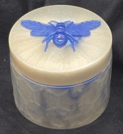 Dose Biene Cremweiss/Blau